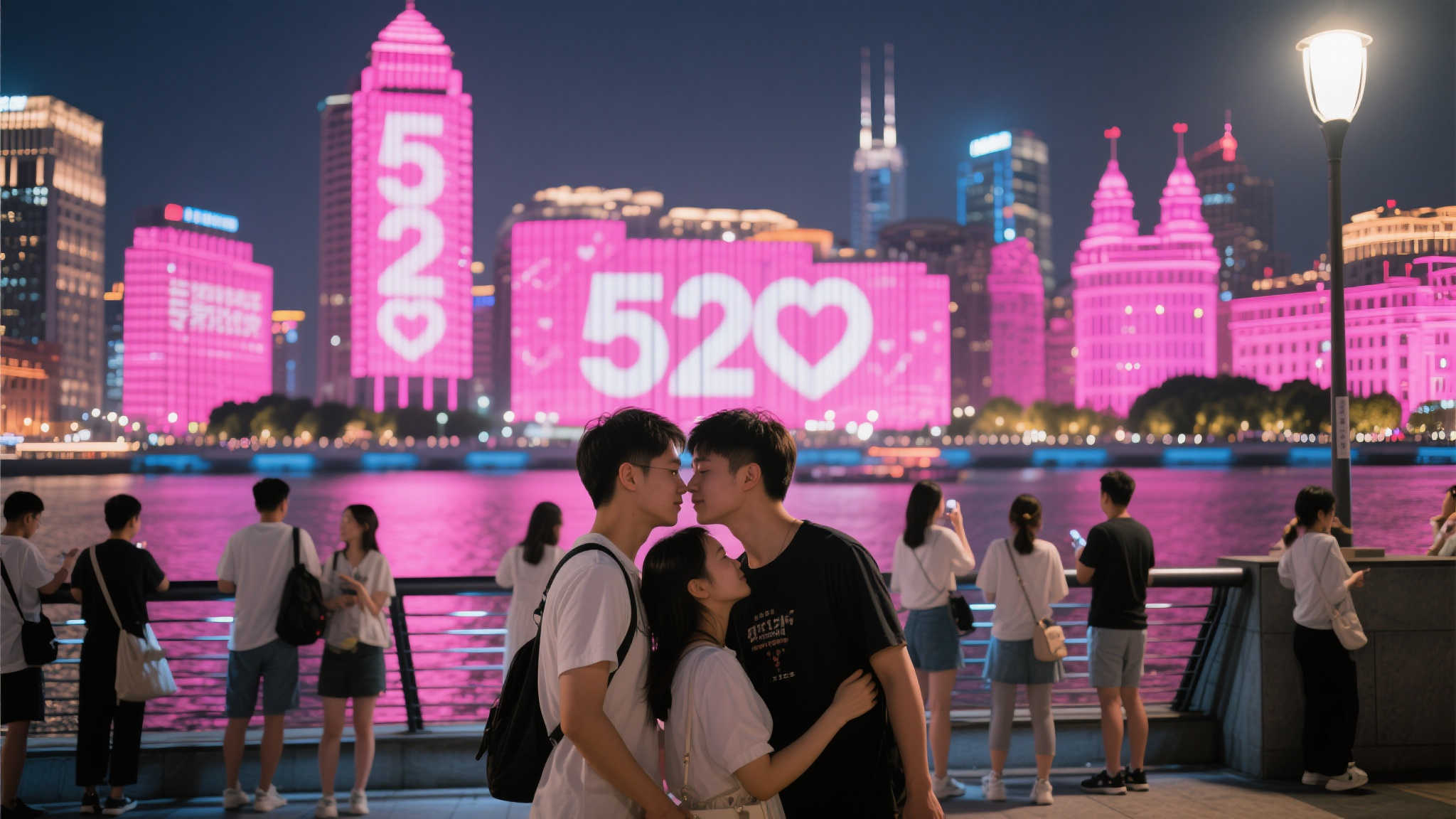 上海甜蜜告白!520东方明珠披上粉色浪漫 上海甜蜜告白!520东方明珠披上粉色浪漫